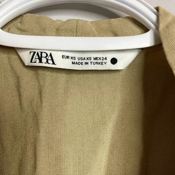 💚 Zara - Wrap Style tan taupe sleeveless shirt - XS - Picture 3 of 3
